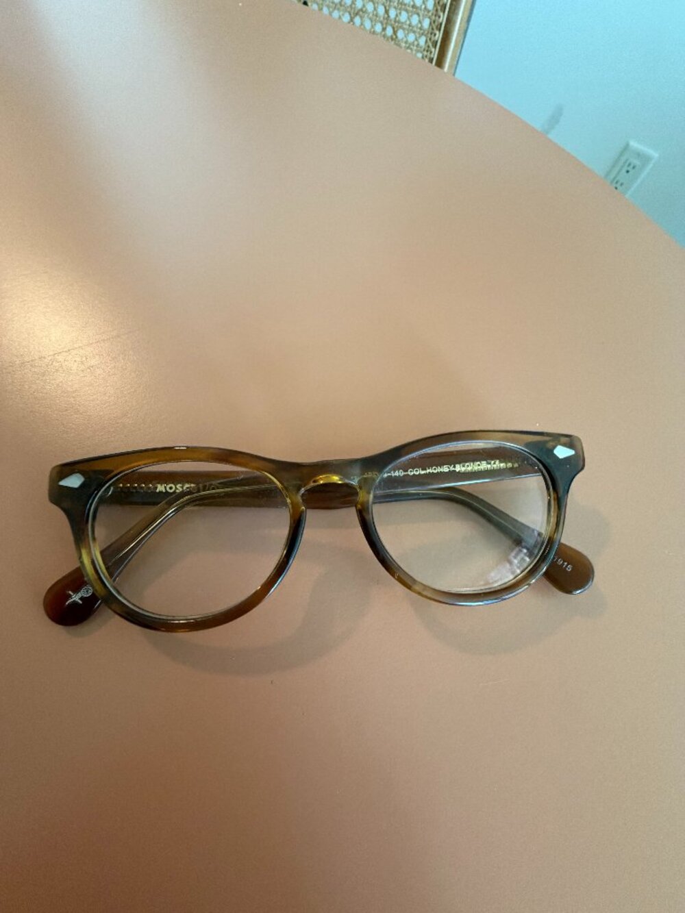 Moscot Blonde Cat Eye Glasses